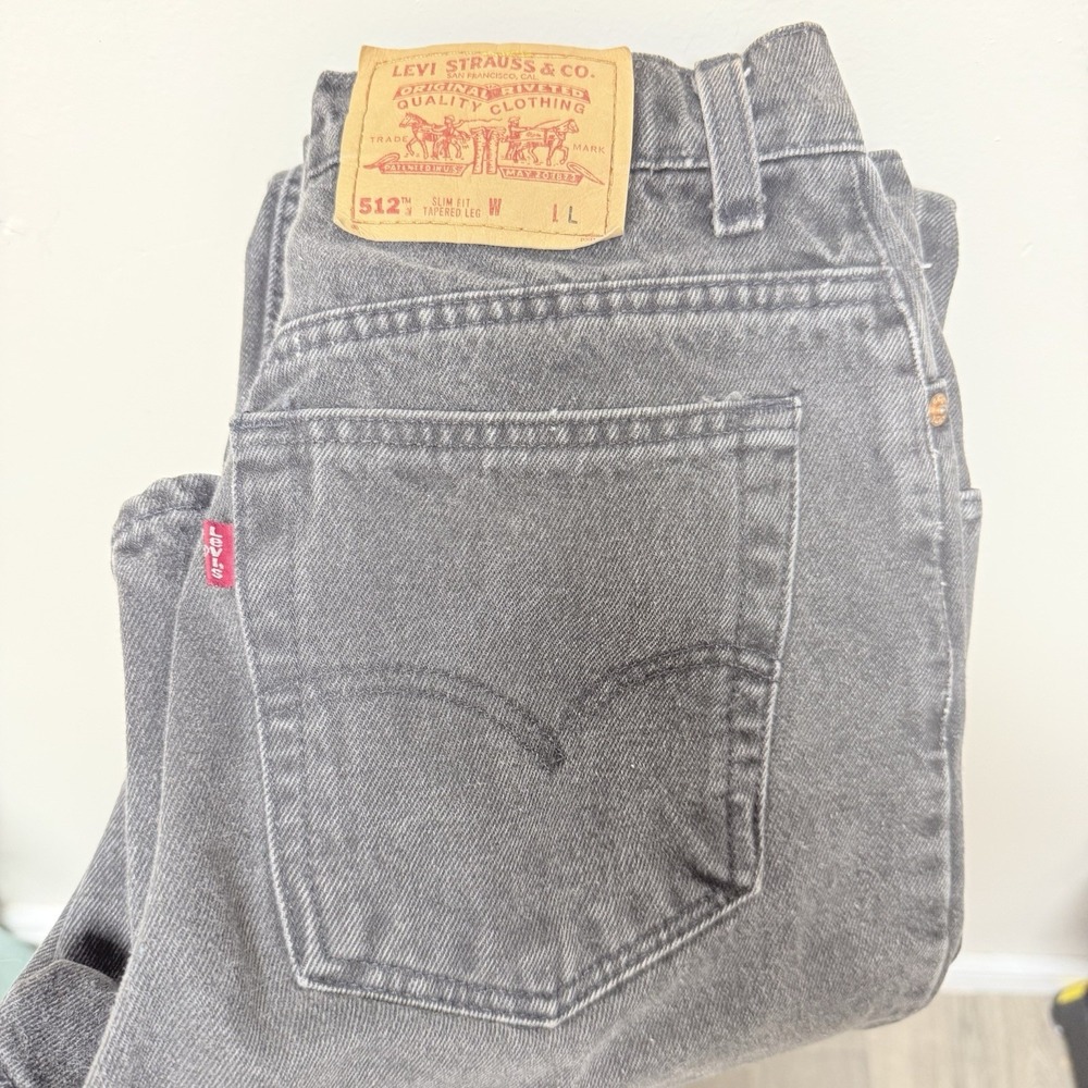 Levi 512 Women's‎ Dark Gray Jeans Size L